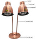 Dual Bulbs Food Heat Lamp 500W Food Warmer Light Adjustable Copper Heating Lamps For Buffet Restaurant Kitchen Parties standing (Dual Bulbs(110V))