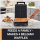 Krups: Waffle Maker & 8Oz Burr Coffee Grinder Makes 4 Waffles Make Between 2-12 Coffee Cups