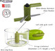 Kuhn Rikon Pull Chop Chopper/Manual Food Processor With Cord Mechanism Green 2-Cup