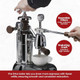La Pavoni Epc-8 Europiccola Lever Style Espresso Machine – Chrome & Silver – Manual Espresso Maker - 0.8 L Water Capacity Authentic Italian Craftsmanship For Home Use