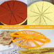 Cake Portion Cutter And Divider Tool For Wedding Cheesecake Layer Slicing – Double-Sided 10 Or 12 Even Slices Orange