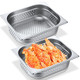 Lounsweer 2 Pack Half Size Hotel Pans Perforated Steam Table Pan Stainless Steel Half Steam Pan Commercial Catering Food Pan For Kitchen Restaurant Serving Supplies(12.8'' X 4'' X 10.43'')