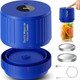 Electric Mason Jar Vacuum Sealer Kit Navy Blue & Mason Jar Lids And Rings 48Pcs/24 Sets For Wide Mouth