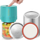 Electric Mason Jar Vacuum Sealer Kit Green & Mason Jar Lids And Rings 48Pcs/24 Sets For Wide Mouth
