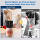 Electric Mason Jar Vacuum Sealer Kit Green & Mason Jar Lids And Rings 48Pcs/24 Sets For Wide Mouth