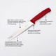 Paring Knife Set Mattstone Hill Kitchen Kitchen Knife Set - Paring Knife Serrated Tomato Knife German Steel Blue Red
