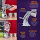 Maxam Dynamic Vegetable Chopper And Food Processor With Stainless-Steel Shredders And Suction Cup Base