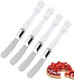 4 Pieces Stainless Steel Butter Spreader With Crystal Handle Multi Purpose Spreaders Butter Kitchen Tools For Soft Cheese Butter Bagels Frosting Icing And More