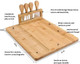 Twgdh Bamboo Cheese Board Set Including 4 Stainless Cutlery Set Charcuterie Board And Serving Tray For Entertaining Or (Rectangle Version)