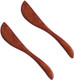 2Pcs Wooden Butter Knife 6 Inch Jelly Cheese Spreader Jam Sandwich Spreaders Mini Wooden Spatulas Condiment Knives For Kitchen