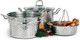 Norpro 8-Quart Krona Stainless Steel Steamer Cooker 4 Piece Set