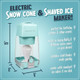 Nostalgia Shaved Ice Maker Aqua Nostalgia Shaved Ice Maker Aqua