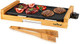 Nutrichef Non-Stick Plate Removable Grill & Griddle Plate Smokeless Electric Bamboo Grill Bbq Grill With Temperature Control Durable Quality Ideal For Indoor Bbq