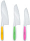 Nutrichef 3-Piece Nylon Kitchen Baking Knife Set - Children'S Cooking Knives Safe To Use Firm Grip Serrated Edges Kids' Knives Protects Little Chef'S Fingers Good For Cutting Food & Vegetables