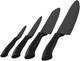 Nuwave 4-Piece Black Ceramic Set – Includes Paring Knife Utility Knife Everyday & Chef’S