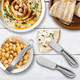 Oggi Charcuterie Utensil Set Charcuterie Accessories Cheese Knives Set - Stainless Steel 3Pcs With Knives/Spreaders & Tongs 5" Long