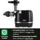 Omega Juicer H3000R Slow Masticating Extractor 150-Watt Black