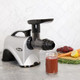 Omega Nc800Hds Cold Press Juicer Machine Vegetable And Fruit Juice Extractor And Nutrition System Dual-Stage Slow Masticating Juicer 150 W Manual Silver