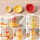Manual Hand Crank Juicer Hand Crank Lemon Orange Lime Juicer 400Ml Hand-Cranked Orange Lemon Squeezer With Calibrated Container Hand Operated Fruit Juice Press For Home & Outdoor Use (Yellow)