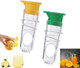 2Pcs Mini Lemon Squeezer Compact Handheld Lemon Juicer With Lid & Built In Filter Screen Small Manual Juicer For Lemon Lime & Cocktails (Green+Yellow)