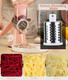 Ourokhome Rotary Cheese Grater Hand Crank Mandolin Slicer Nuts Grinder With Handle Vegetable Chopper Manual Food Processor Kitchen Mini Portable Hand Pull String Garlic Mincer With Feeding Inlet