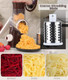 Ourokhome Rotary Cheese Grater Shredder And Kitchen Dough Bench Scraper Knife With Vegetable Peeler And Cleaning Brush