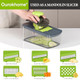 Ourokhome Mandolin Vegetable Slicer 10 In 1 Multifunctional Veggie Slicer Shredder With Container Manual Food Processor Vegetable Chopper Portable Hand Pull String Garlic Mincer Onion Cutter