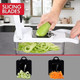 Ourokhome Mandolin Vegetable Slicer 10 In 1 Multifunctional Veggie Slicer Shredder With Container Manual Food Processor Vegetable Chopper Portable Hand Pull String Garlic Mincer Onion Cutter