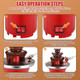 7.9Oz Mini Chocolate Fondue Fountain Mini Chocolate Melting Pot Mini Warmer Machine With 6Pcs Fondue Fork And Removal Fruits/Nuts/Treats Serving Tray For Milk Chocolate Cheese Butter Candy
