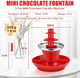 7.9Oz Mini Chocolate Fondue Fountain Mini Chocolate Melting Pot Mini Warmer Machine With 6Pcs Fondue Fork And Removal Fruits/Nuts/Treats Serving Tray For Milk Chocolate Cheese Butter Candy