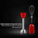 Ovente Immersion Electric Hand Blender 300 Watt Power 2 Mix Speed With Stainless Steel Blades & Portable 5 Speed Mixing Electric Hand Mixer With Stainless Steel Whisk Beater Attachments