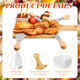 Patelai 16 Pcs Charcuterie Board Bamboo Square Mini Cheese Cutting Board And White Ceramic Bowl Stainless Cheese Knives Forks Set For Mother'S Day Anniversary Housewarming Wedding