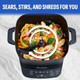 Stirmax Plus 7.5 Quart Digital Multi-Cooker With Automatic Paddle To Stir And Shred 9 In 1 Programmable Presets To Sauté Sear And Brown Food Before Simmering – Accessories & Cookbook Included