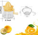 500Ml Citrus Juicer With Measuring Cup - Hand-Cranked Lemon Orange & Grapefruit Squeezer With Built-In Filter. Easy-Pour Spout & Bpa- Design. Dishwasher-Safe (17Oz/ 500Ml).