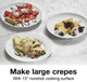Proctor Silex Electric Crepe Maker With 13” Nonstick Griddle For Eggs Pancakes Omelets And Quesadillas With Temperature Control Spatula Spreader Batter Cup Stainless Steel (38400Ps)