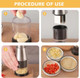 Manual Pressed Chopper Hand Food Chopper Mini Dicer Food Chopper Multi-Functional Manual Garlic Press Stainless Steel Hand Food Chopper Garlic Press For Mincing Garlic Onion(Color:Silver)