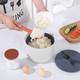 Microwave Rice Cooker 2L Microwave Rice Steamer Pasta Cooker With Strainer Non-Stick Food Grade Pp Rice Cookware Full Set With Lid Spatula For Meal Noodle Ramen(Green)