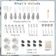 38 Pcs Charcuterie Board Accessories Utensils Include Cheese Knife Set Charcuterie Bowls Cheese Markers Serving Tongs Spoons And Forks Honey Dipper For Butter Cheese And Pastry Making (Silver)