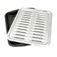 Range Kleen Bp100 2 Piece Air Fry Bake And Broil Pan With Chrome Grill