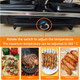 Indoor Grill Table Smokeless Portable Griddle Raclette Grill Nonstick With 8 Cheese Maker Pans Temperature Control & Dishwasher Safe 1300W Ideal For Parties And Family Fun