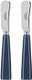 Set Of 2 Spreader Knives 5.5 Inches - Icône Collection - Perfect For Butter Tapenades Spreads - Stainless Steel & Acrylic - Dishwasher Safe - Midnight Blue