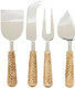 Rustic Charm Wicker Cheese Cutlery (Set Of 4)