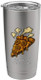 Geared To Perfection Steampunk Pizza Slice Industrial Cog Stainless Steel Insulated Tumbler