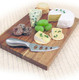Swissmar Mini Acacia Board With Knife 2 Piece Set.