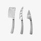 Swissmar Barcelona 3-Piece Cheese Knife Set – Stainless Steel Cheese Cleaver Moist Cheese Knife & Parmesan Knife With Sand-Blasted Handles Boxed For Entertaining Or ing