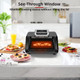 Indoor Grill Combo With See-Through Window 7-In-1 Versatile Use Opened Or Closed Air Fry Dehydrate & More Pro Power Grate Flat Top Griddle 4Qt Indoor Grill Combo With See-Through Window 7-In-1 Versatile Use Opened Or Closed Air Fry Dehydrate & More Pro Power Grate Flat Top Griddle 4Qt