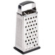 Tablecraft Sg205Bh Cash & Carry Back Of The House Box Grater Large 9" Size 4-Sided Tapered Design Anti-Slip Base Dishwasher Safe Stainless Steel Ideal For Shredding Veggies And Grating Cheese
