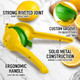 Tabletex Metal 2-In-1 Lemon Squeezer Manual Kitchen Hand Press Juicer Lime Squeezer Easy To Clean Max Extraction Lemon Juicer - Yellow/Green