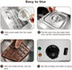 Chocolate Melting Machine With Lid Chocolate Melter With 3 Tanks Stainless Steel Food Warmer For Chocolate Cheesesoup 1200 W