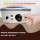 Chocolate Melting Machine With Lid Chocolate Melter With 3 Tanks Stainless Steel Food Warmer For Chocolate Cheesesoup 1200 W
